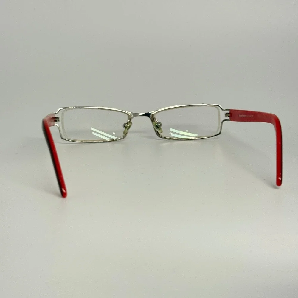 Bebe Eye Liner Eyeglasses Chocolate Cherry Red Rectangular Frames 130mm